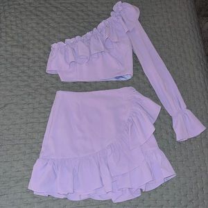 Purple White Fox Set